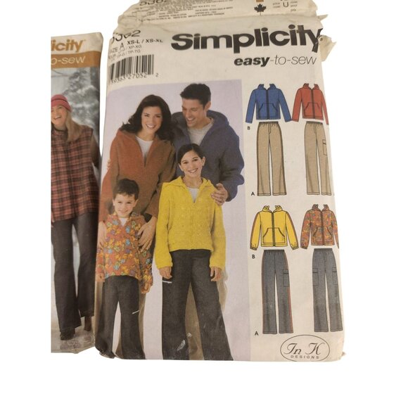 Simplicity 4803 & 5362 Easy-To-Sew Adult & Child Patterns XS-XXXL Craft Set - Picture 3 of 12